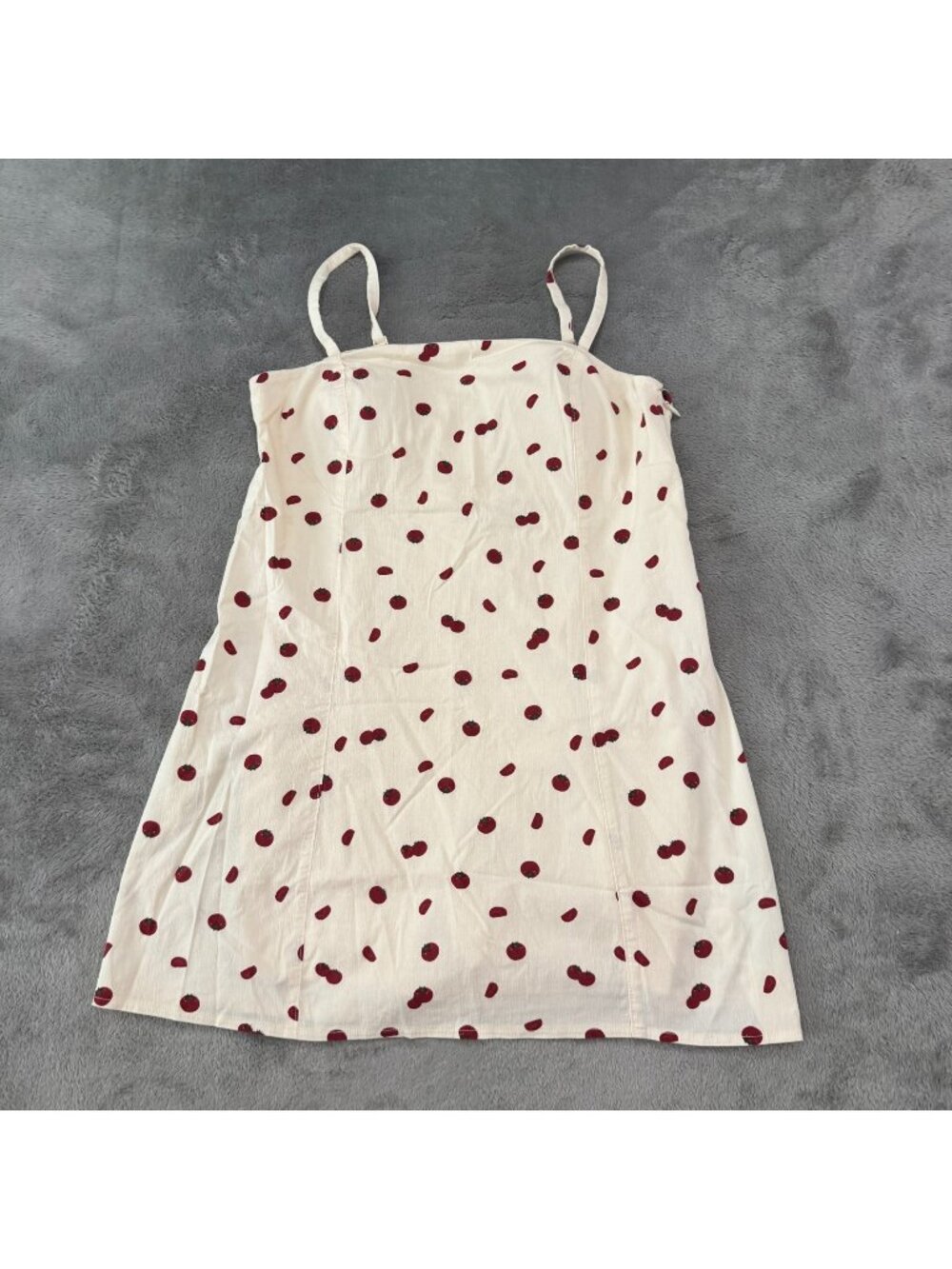 NWT Abercrombie & Fitch Bra Free Mini Dress Skort Shorts Tomatoes LARGE